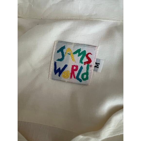 Vintage 100% Rayon Button Down Shirt Sunflower Print Jams World Size Medium JL - Picture 8 of 10